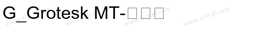 G_Grotesk MT字体转换